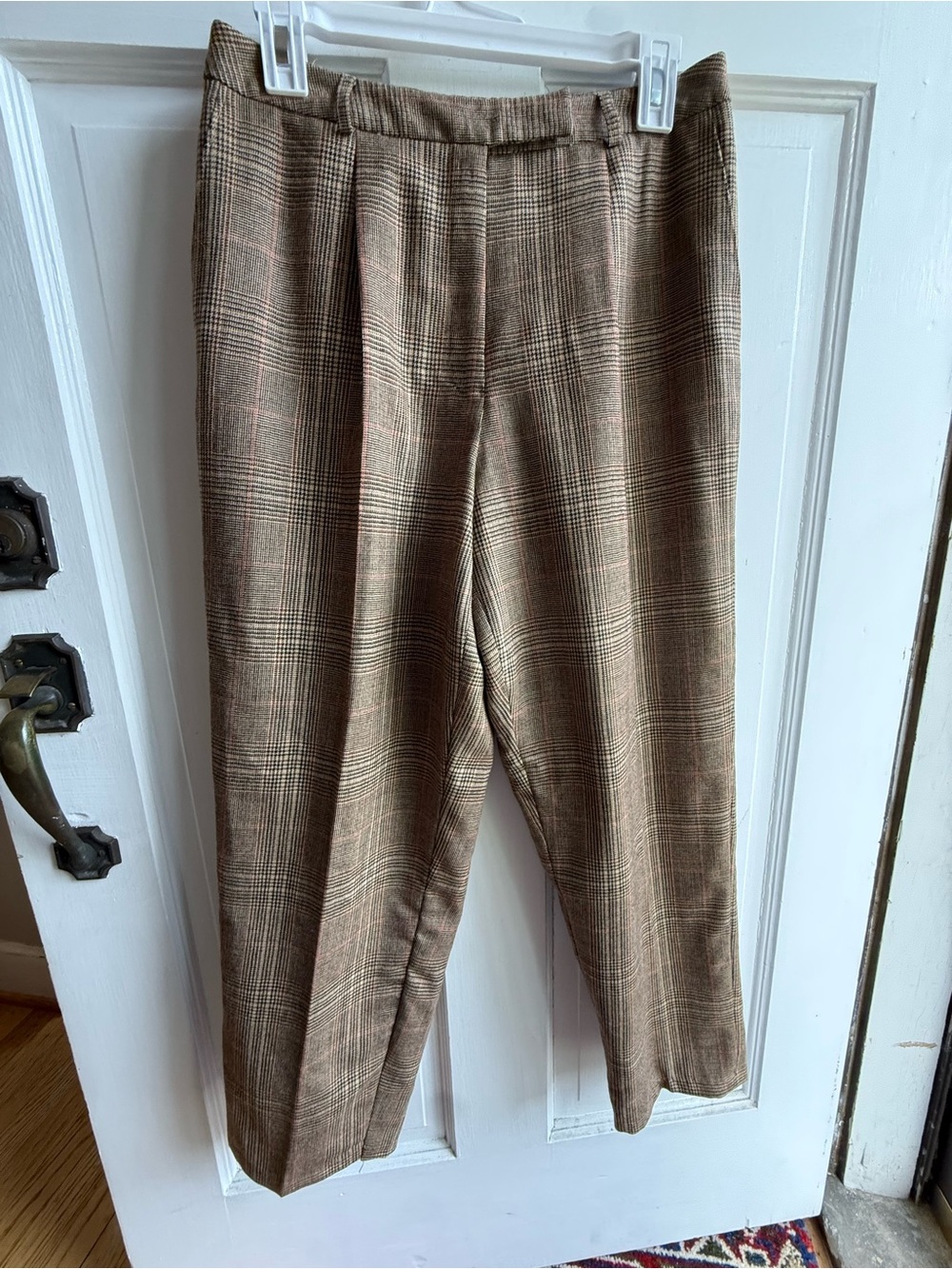 Talbots Brown Plaid Wool Dress Pants